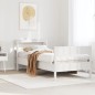 vidaXL Massivholzbett ohne Matratze Weiß 100x200 cm Kiefernholz vidaXL Massivholzbett ohne Matratze Weiß 100x200 cm Kiefernholz