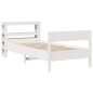 vidaXL Massivholzbett ohne Matratze Weiß 100x200 cm Kiefernholz vidaXL Massivholzbett ohne Matratze Weiß 100x200 cm Kiefernholz