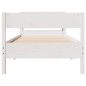vidaXL Massivholzbett ohne Matratze Weiß 100x200 cm Kiefernholz vidaXL Massivholzbett ohne Matratze Weiß 100x200 cm Kiefernholz
