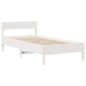 vidaXL Massivholzbett ohne Matratze Weiß 100x200 cm Kiefernholz vidaXL Massivholzbett ohne Matratze Weiß 100x200 cm Kiefernholz
