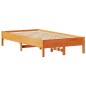 vidaXL Massivholzbett ohne Matratze Wachsbraun 90x190 cm Kiefernholz vidaXL Massivholzbett ohne Matratze Wachsbraun 90x190 cm Kiefernholz
