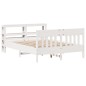 vidaXL Massivholzbett ohne Matratze Weiß 150x200 cm Kiefernholz vidaXL Massivholzbett ohne Matratze Weiß 150x200 cm Kiefernholz