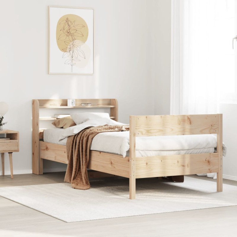vidaXL Massivholzbett ohne Matratze 75x190 cm Kiefernholz vidaXL Massivholzbett ohne Matratze 75x190 cm Kiefernholz