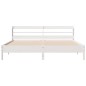 vidaXL Massivholzbett ohne Matratze Weiß 200x200 cm Kiefernholz vidaXL Massivholzbett ohne Matratze Weiß 200x200 cm Kiefernholz