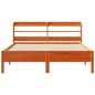 vidaXL Massivholzbett ohne Matratze Wachsbraun 135x190 cm Kiefernholz vidaXL Massivholzbett ohne Matratze Wachsbraun 135x190 cm Kiefernholz