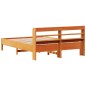 vidaXL Massivholzbett ohne Matratze Wachsbraun 135x190 cm Kiefernholz vidaXL Massivholzbett ohne Matratze Wachsbraun 135x190 cm Kiefernholz