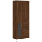 Highboard Braun Eichen-Optik 69,5x34x180 cm Holzwerkstoff Highboard Braun Eichen-Optik 69,5x34x180 cm Holzwerkstoff