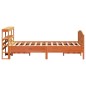vidaXL Massivholzbett ohne Matratze Wachsbraun 135x190 cm Kiefernholz vidaXL Massivholzbett ohne Matratze Wachsbraun 135x190 cm Kiefernholz