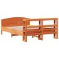 vidaXL Massivholzbett ohne Matratze Wachsbraun 135x190 cm Kiefernholz vidaXL Massivholzbett ohne Matratze Wachsbraun 135x190 cm Kiefernholz