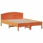 vidaXL Massivholzbett ohne Matratze Wachsbraun 135x190 cm Kiefernholz vidaXL Massivholzbett ohne Matratze Wachsbraun 135x190 cm Kiefernholz