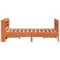 vidaXL Massivholzbett ohne Matratze Wachsbraun 140x190 cm Kiefernholz vidaXL Massivholzbett ohne Matratze Wachsbraun 140x190 cm Kiefernholz