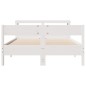 vidaXL Massivholzbett ohne Matratze Weiß 140x200 cm Kiefernholz vidaXL Massivholzbett ohne Matratze Weiß 140x200 cm Kiefernholz