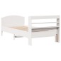 vidaXL Massivholzbett ohne Matratze Weiß 75x190 cm Kiefernholz vidaXL Massivholzbett ohne Matratze Weiß 75x190 cm Kiefernholz