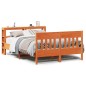 vidaXL Massivholzbett ohne Matratze Wachsbraun 135x190 cm Kiefernholz vidaXL Massivholzbett ohne Matratze Wachsbraun 135x190 cm Kiefernholz