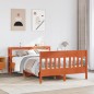 vidaXL Massivholzbett ohne Matratze Wachsbraun 135x190 cm Kiefernholz vidaXL Massivholzbett ohne Matratze Wachsbraun 135x190 cm Kiefernholz