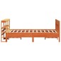 vidaXL Massivholzbett ohne Matratze Wachsbraun 135x190 cm Kiefernholz vidaXL Massivholzbett ohne Matratze Wachsbraun 135x190 cm Kiefernholz