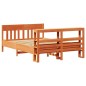 vidaXL Massivholzbett ohne Matratze Wachsbraun 135x190 cm Kiefernholz vidaXL Massivholzbett ohne Matratze Wachsbraun 135x190 cm Kiefernholz
