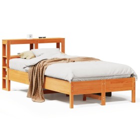 vidaXL Massivholzbett ohne Matratze Wachsbraun 90x190 cm Kiefernholz