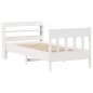 vidaXL Massivholzbett ohne Matratze Weiß 90x190 cm Kiefernholz vidaXL Massivholzbett ohne Matratze Weiß 90x190 cm Kiefernholz