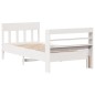 vidaXL Massivholzbett ohne Matratze Weiß 90x190 cm Kiefernholz vidaXL Massivholzbett ohne Matratze Weiß 90x190 cm Kiefernholz