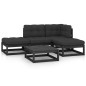 5-tlg. Garten-Lounge-Set mit Kissen Massivholz Kiefer 5-tlg. Garten-Lounge-Set mit Kissen Massivholz Kiefer