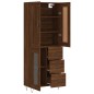Highboard Braun Eichen-Optik 69,5x34x180 cm Holzwerkstoff Highboard Braun Eichen-Optik 69,5x34x180 cm Holzwerkstoff