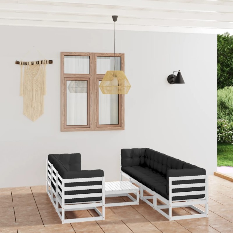 8-tlg. Garten-Lounge-Set mit Kissen Kiefer Massivholz 8-tlg. Garten-Lounge-Set mit Kissen Kiefer Massivholz