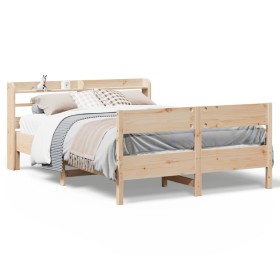 vidaXL Massivholzbett ohne Matratze 120x190 cm Kiefernholz