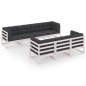 8-tlg. Garten-Lounge-Set mit Kissen Kiefer Massivholz 8-tlg. Garten-Lounge-Set mit Kissen Kiefer Massivholz