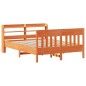 vidaXL Massivholzbett ohne Matratze Wachsbraun 150x200 cm Kiefernholz vidaXL Massivholzbett ohne Matratze Wachsbraun 150x200 cm Kiefernholz