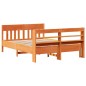 vidaXL Massivholzbett ohne Matratze Wachsbraun 120x200 cm Kiefernholz vidaXL Massivholzbett ohne Matratze Wachsbraun 120x200 cm Kiefernholz