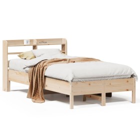 vidaXL Massivholzbett ohne Matratze 100x200 cm Kiefernholz