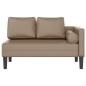 vidaXL Chaiselongue mit Kissen Cappuccino Kunstleder vidaXL Chaiselongue mit Kissen Cappuccino Kunstleder