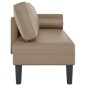 vidaXL Chaiselongue mit Kissen Cappuccino Kunstleder vidaXL Chaiselongue mit Kissen Cappuccino Kunstleder