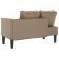 vidaXL Chaiselongue mit Kissen Cappuccino Kunstleder vidaXL Chaiselongue mit Kissen Cappuccino Kunstleder