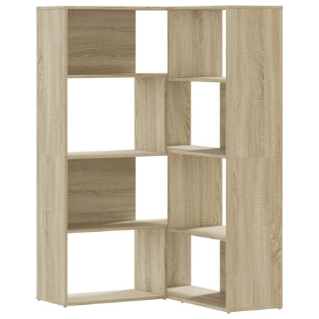 vidaXL Eck-Bücherregal 4 Etagen Sonoma Eiche 85x85x140cm Holzwerkstoff