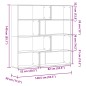 vidaXL Eck-Bücherregal 4 Etagen Sonoma Eiche 85x85x140cm Holzwerkstoff vidaXL Eck-Bücherregal 4 Etagen Sonoma Eiche 85x85x140cm Holzwerkstoff