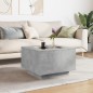 vidaXL LED-Couchtisch Betongrau 60x60x40 cm Holzwerkstoff vidaXL LED-Couchtisch Betongrau 60x60x40 cm Holzwerkstoff