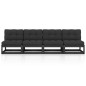 4-Sitzer-Gartensofa mit Kissen Kiefer Massivholz 4-Sitzer-Gartensofa mit Kissen Kiefer Massivholz