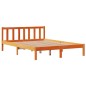 vidaXL Massivholzbett mit Kopfteil Wachsbraun 135x190 cm Kiefer vidaXL Massivholzbett mit Kopfteil Wachsbraun 135x190 cm Kiefer