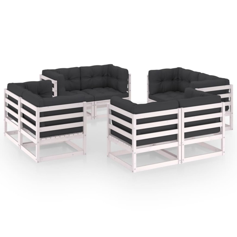 vidaXL 8-tlg. Garten-Lounge-Set mit Kissen Kiefer Massivholz vidaXL 8-tlg. Garten-Lounge-Set mit Kissen Kiefer Massivholz