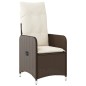 vidaXL 7-tlg. Garten-Bistro-Set mit Kissen Braun Poly Rattan vidaXL 7-tlg. Garten-Bistro-Set mit Kissen Braun Poly Rattan