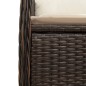 vidaXL 7-tlg. Garten-Bistro-Set mit Kissen Braun Poly Rattan vidaXL 7-tlg. Garten-Bistro-Set mit Kissen Braun Poly Rattan
