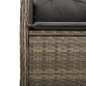 vidaXL 5-tlg. Garten-Bistro-Set mit Kissen Grau Poly Rattan vidaXL 5-tlg. Garten-Bistro-Set mit Kissen Grau Poly Rattan