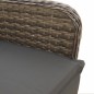 vidaXL 9-tlg. Garten-Bistro-Set mit Kissen Grau Poly Rattan vidaXL 9-tlg. Garten-Bistro-Set mit Kissen Grau Poly Rattan