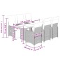 vidaXL 7-tlg. Garten-Bistro-Set mit Kissen Braun Poly Rattan vidaXL 7-tlg. Garten-Bistro-Set mit Kissen Braun Poly Rattan