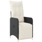 vidaXL 7-tlg. Garten-Bistro-Set mit Kissen Schwarz Poly Rattan vidaXL 7-tlg. Garten-Bistro-Set mit Kissen Schwarz Poly Rattan