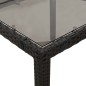 vidaXL 7-tlg. Garten-Bistro-Set mit Kissen Schwarz Poly Rattan vidaXL 7-tlg. Garten-Bistro-Set mit Kissen Schwarz Poly Rattan