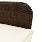 vidaXL 7-tlg. Garten-Bistro-Set mit Kissen Braun Poly Rattan vidaXL 7-tlg. Garten-Bistro-Set mit Kissen Braun Poly Rattan