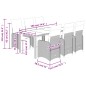 vidaXL 7-tlg. Garten-Bistro-Set mit Kissen Braun Poly Rattan vidaXL 7-tlg. Garten-Bistro-Set mit Kissen Braun Poly Rattan